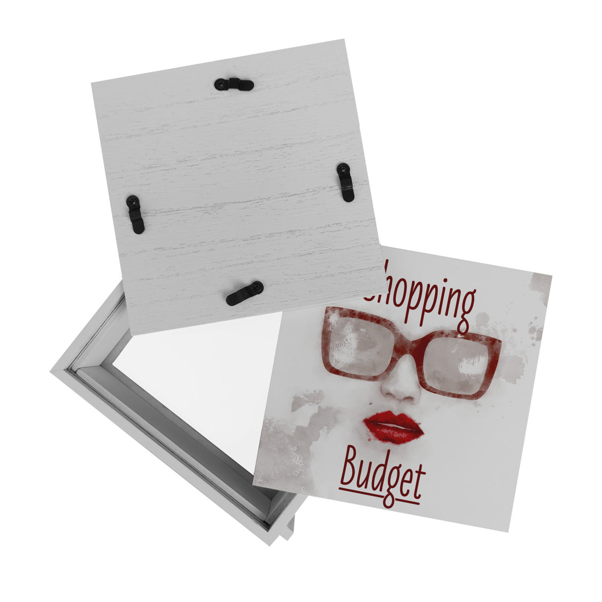 Spardose aus Keramik mit coolem Sonnenbrillenmotiv und Spruch - Shopping Budget