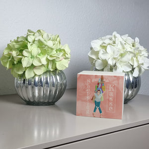Spardose aus Keramik mit lustigem Shoppingmotiv in rosa - Shopping Kasse