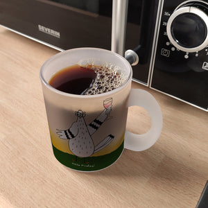 Motivation Kaffeebecher mit lustigen Tauben und Spruch Fuck Monday Hello Friday