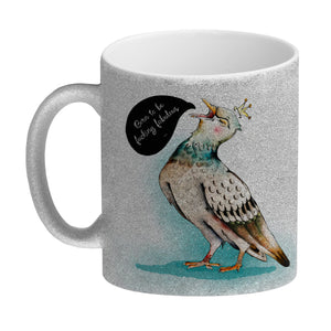 Kaffeebecher mit Tauben Motiv und witzigem Spruch für eine Diva
