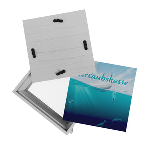 Spardose im Taucher-Design mit Boot und Text - Urlaubskasse