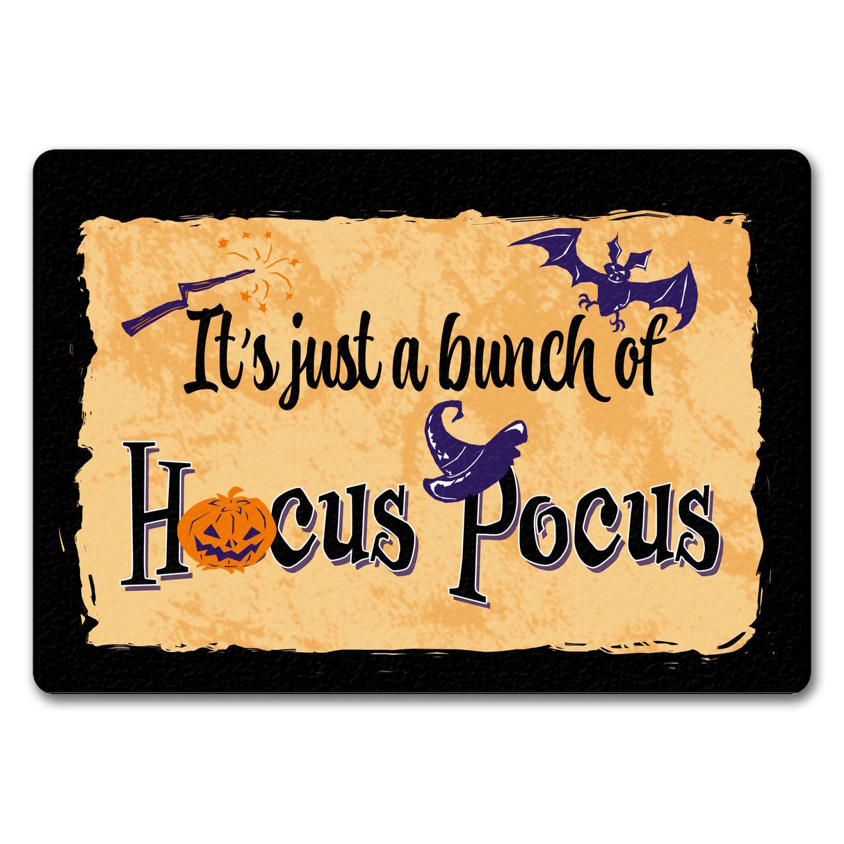 Fußmatte mit Halloween Motiv und Spruch - It's just a bunch of Hocus Pocus -