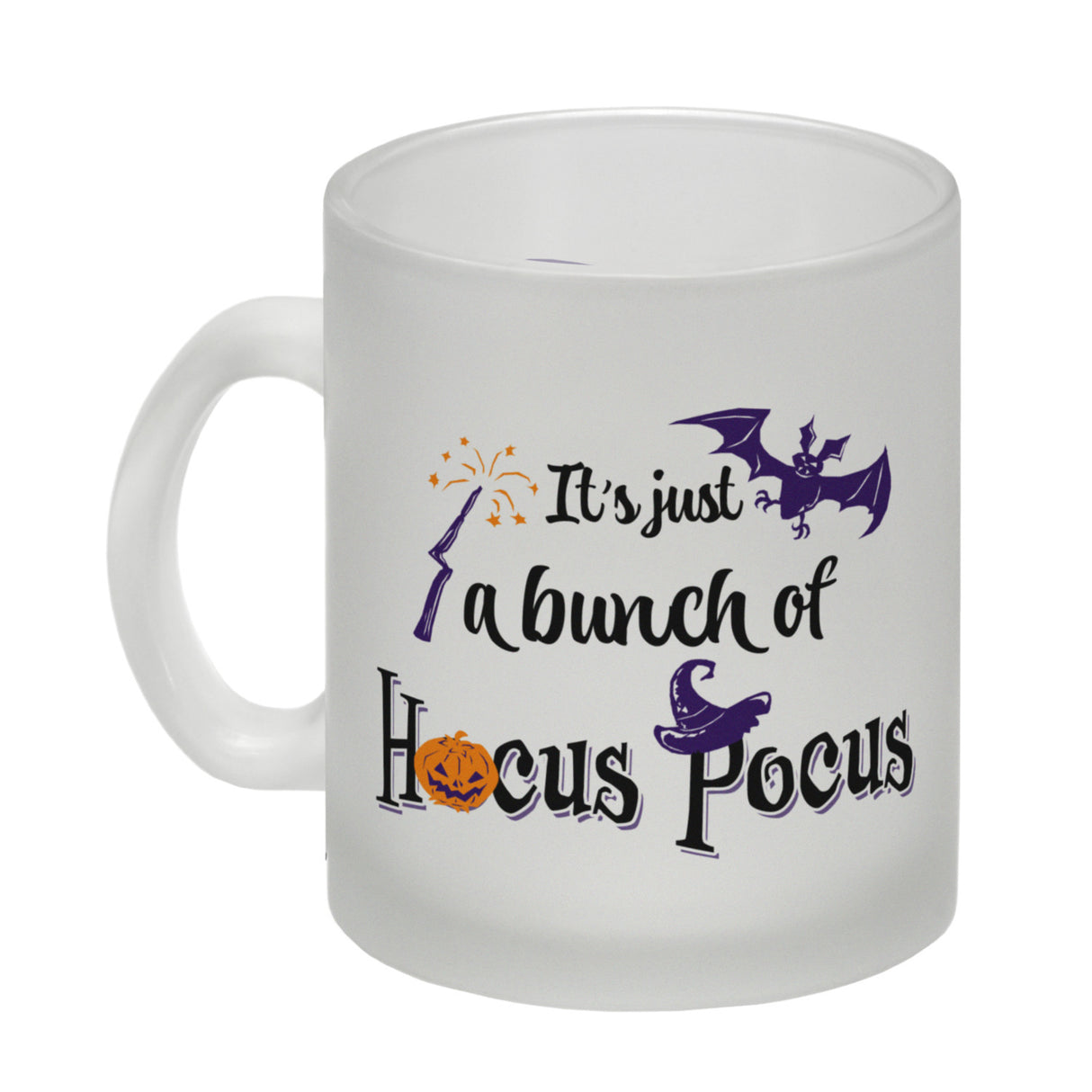 Kaffeebecher mit Halloween Motiv und Spruch - It's just a bunch of Hocus Pocus -