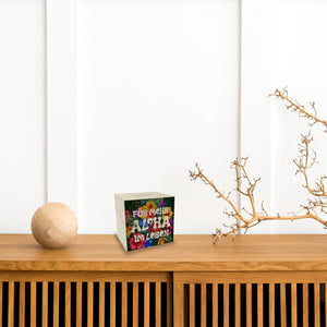 Spardose mit buntem Blumenmotiv und Spruch - Für mehr Aloha im Leben
