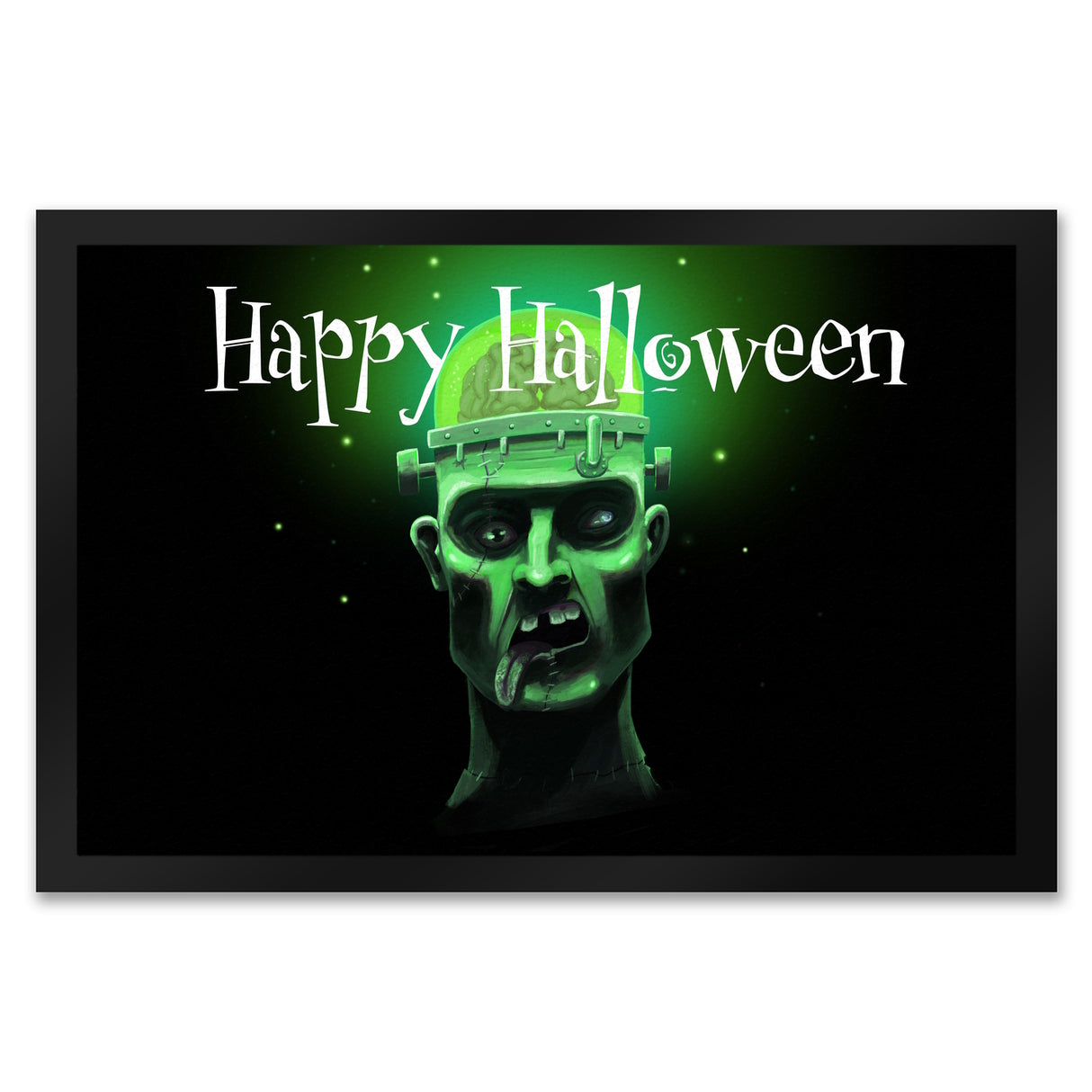 Fußmatte mit Zombie Motiv und Happy Halloween Schriftzug