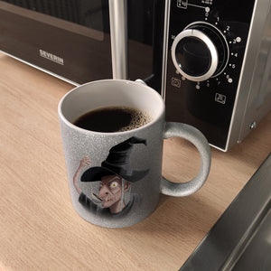 Kaffeebecher mit lustigem Motiv und Spruch - Auch Hexen brauchen Kaffee -