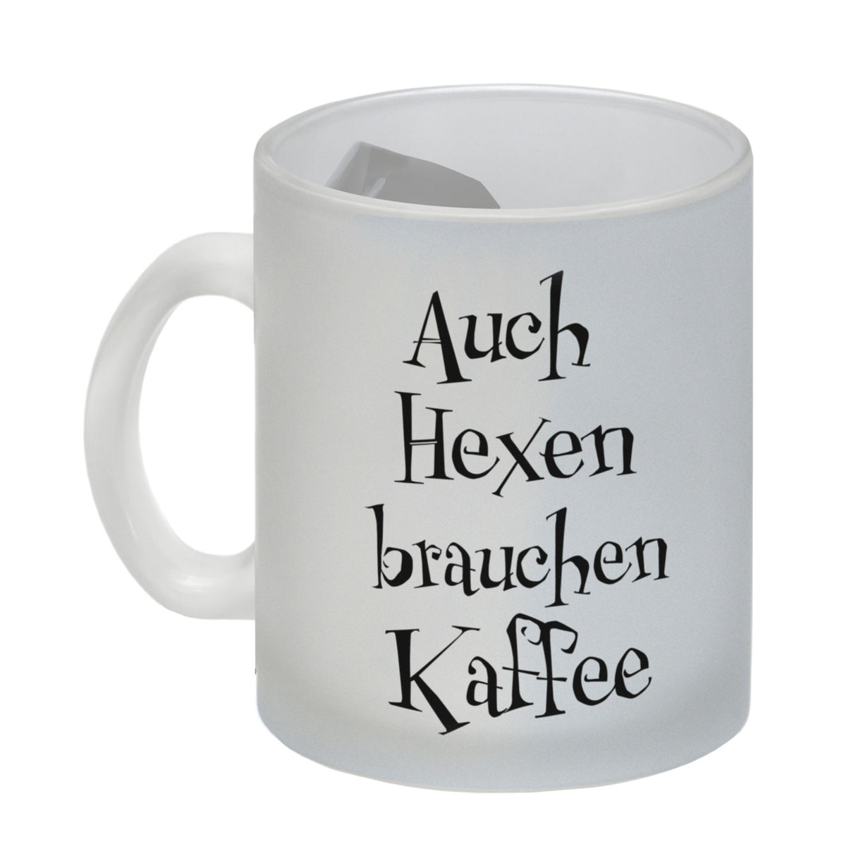 Kaffeebecher mit lustigem Motiv und Spruch - Auch Hexen brauchen Kaffee -