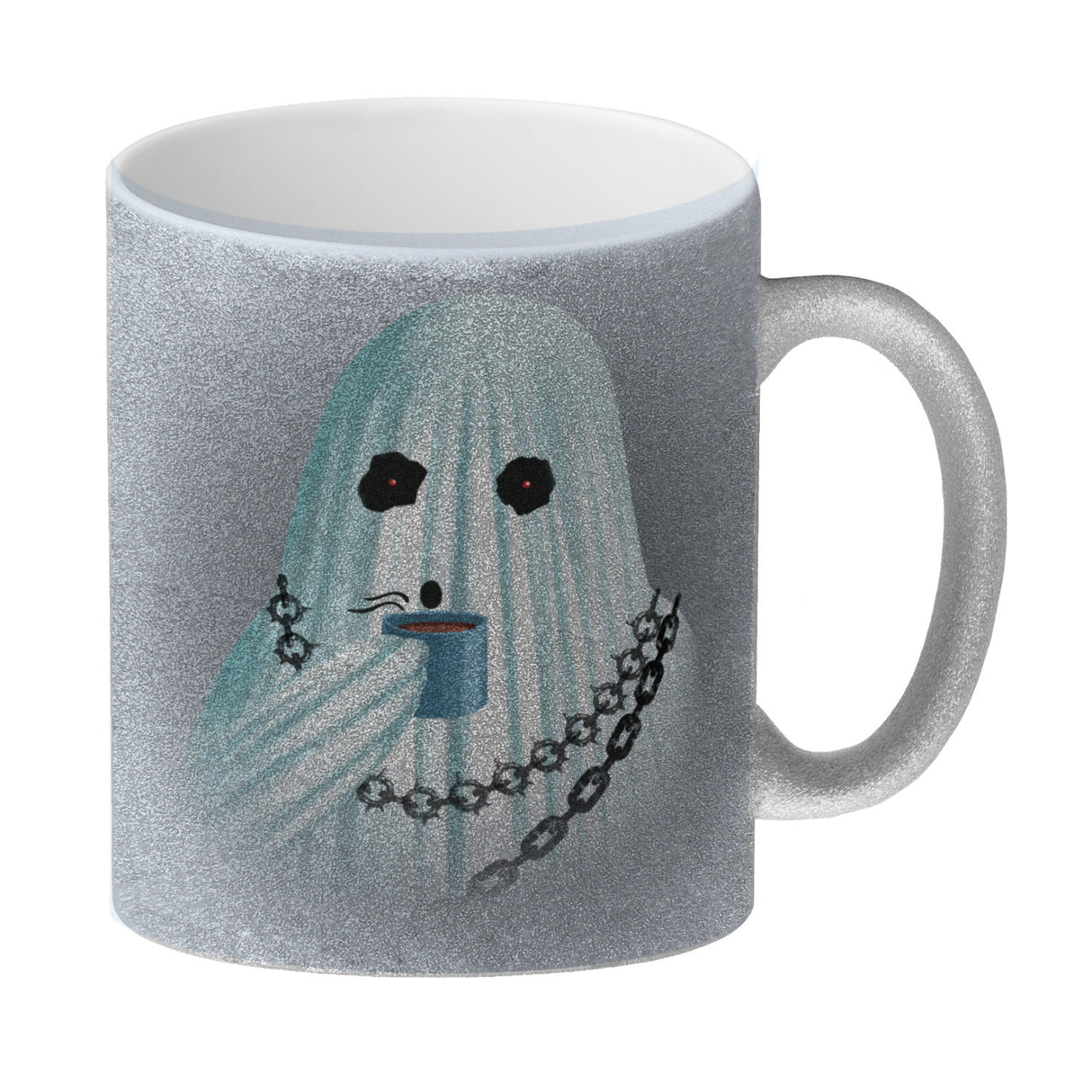 Kaffeebecher mit lustigem Motiv und Spruch - Auch Geister brauchen Kaffee -