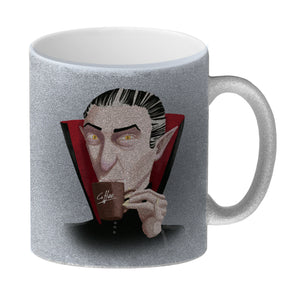 Kaffeebecher mit lustigem Motiv und Spruch - Auch Vampire brauchen Kaffee -
