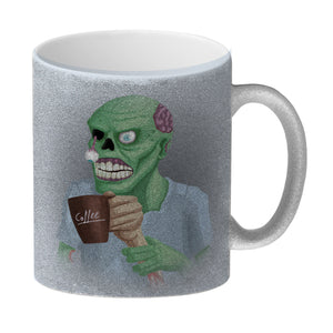 Kaffeebecher mit lustigem Motiv und Spruch - Auch Zombies brauchen Kaffee -