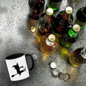 Kaffeebecher mit Hexenmotiv und lustigem Spruch - Don't drink and fly -