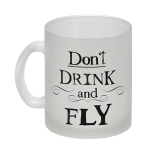 Kaffeebecher mit Hexenmotiv und lustigem Spruch - Don't drink and fly -