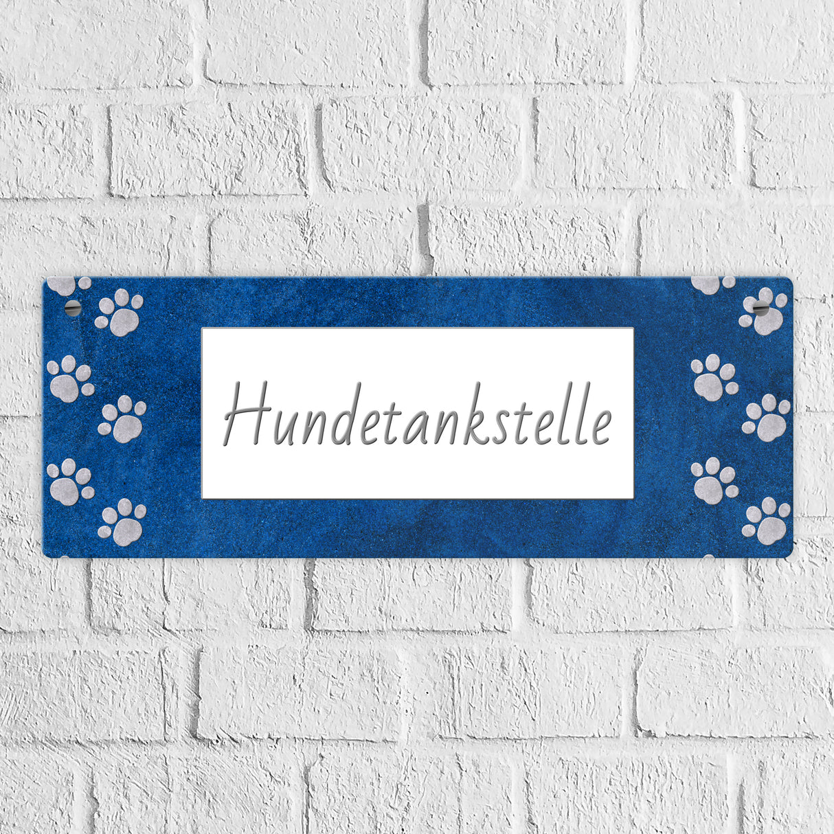 zusammen glücklich Metallschild mit Pfoten für Hundebesitzer Hunde-Freunde Geschenkidee Dekoration Deko Pfotenabdruck Fellnase