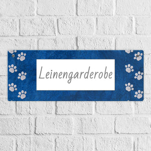 zusammen glücklich Metallschild mit Pfoten für Hundebesitzer Hunde-Freunde Geschenkidee Dekoration Deko Pfotenabdruck Fellnase