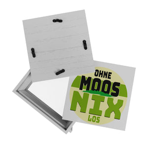 Spardose mit lustigem Motiv und Spruch: Ohne Moos nix los