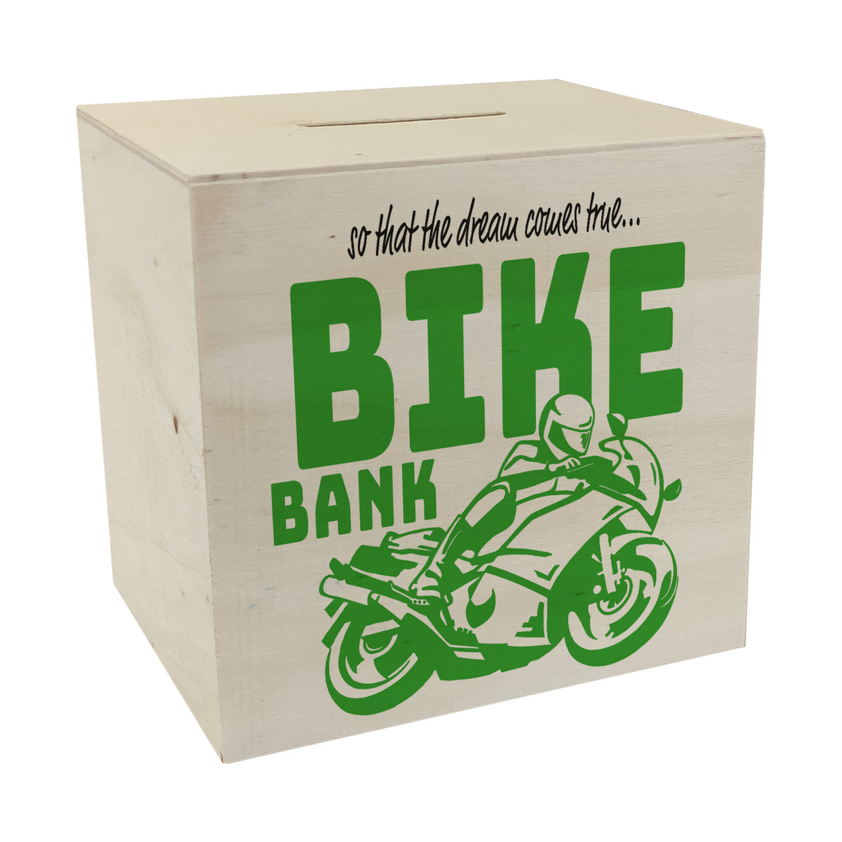 Bike Bank Spardose zum Thema Motorradkauf und Motorrad fahren