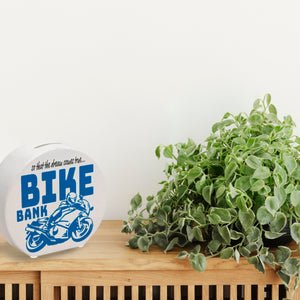 Bike Bank Spardose zum Thema Motorradkauf und Motorrad fahren