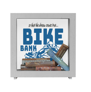 Bike Bank Spardose zum Thema Motorradkauf und Motorrad fahren
