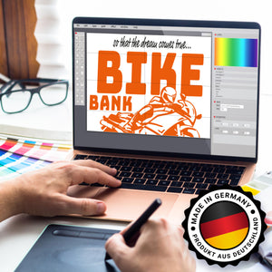 Bike Bank Spardose zum Thema Motorradkauf und Motorrad fahren