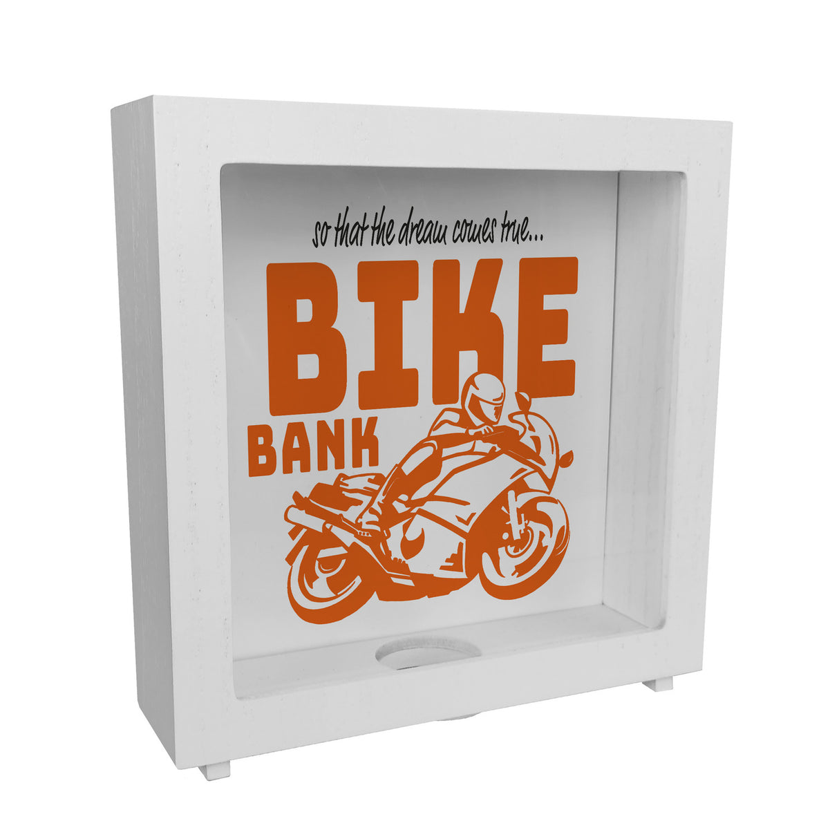 Bike Bank Spardose zum Thema Motorradkauf und Motorrad fahren