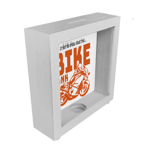 Bike Bank Spardose zum Thema Motorradkauf und Motorrad fahren