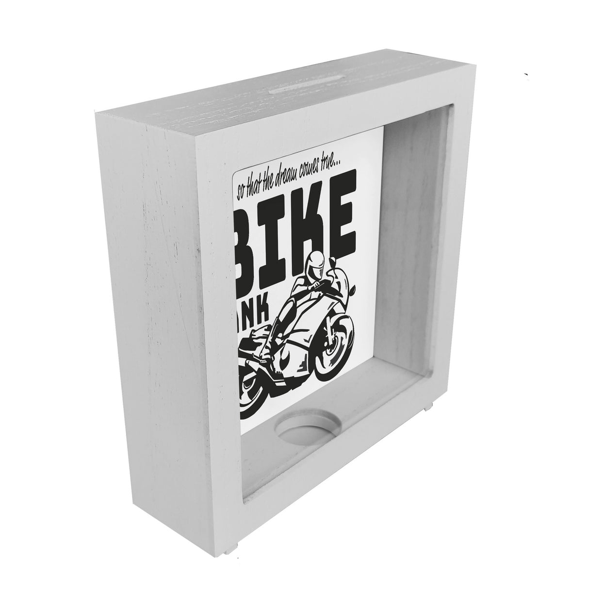 Bike Bank Spardose zum Thema Motorradkauf und Motorrad fahren