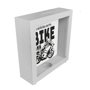 Bike Bank Spardose zum Thema Motorradkauf und Motorrad fahren