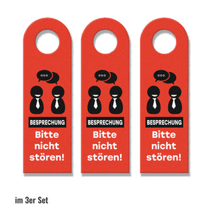 Türhänger mit schlichter Grafik - Besprechung bitte nicht stören oder Raum frei