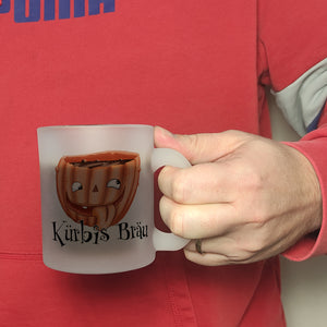 Kaffeetasse mit lustigem Kürbismotiv und Schriftzug - Kürbis Bräu