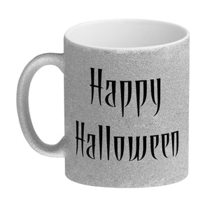 Kaffeetasse mit Totenköpfen und Kerzen - Happy Halloween