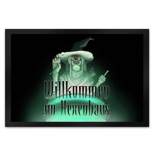 Fußmatte für Halloween mit böser Hexe und Hexenkessel - Willkommen im Hexenhaus