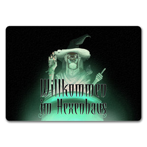 Fußmatte für Halloween mit böser Hexe und Hexenkessel - Willkommen im Hexenhaus