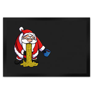 Fußmatte mit lustigem Weihnachtsmotiv - kotzender Weihnachtsmann