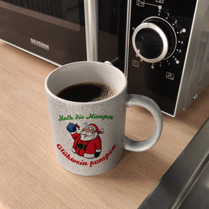 Kaffeebecher mit betrunkenem Weihnachtsmann - Hoch die Humpen, Glühwein pumpen