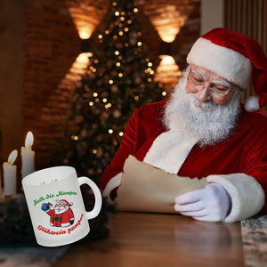 Kaffeebecher mit betrunkenem Weihnachtsmann - Hoch die Humpen, Glühwein pumpen