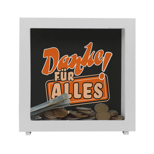 Spardose zum Thema Dankbarkeit - Danke für Alles!