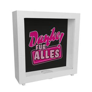 Spardose zum Thema Dankbarkeit - Danke für Alles!