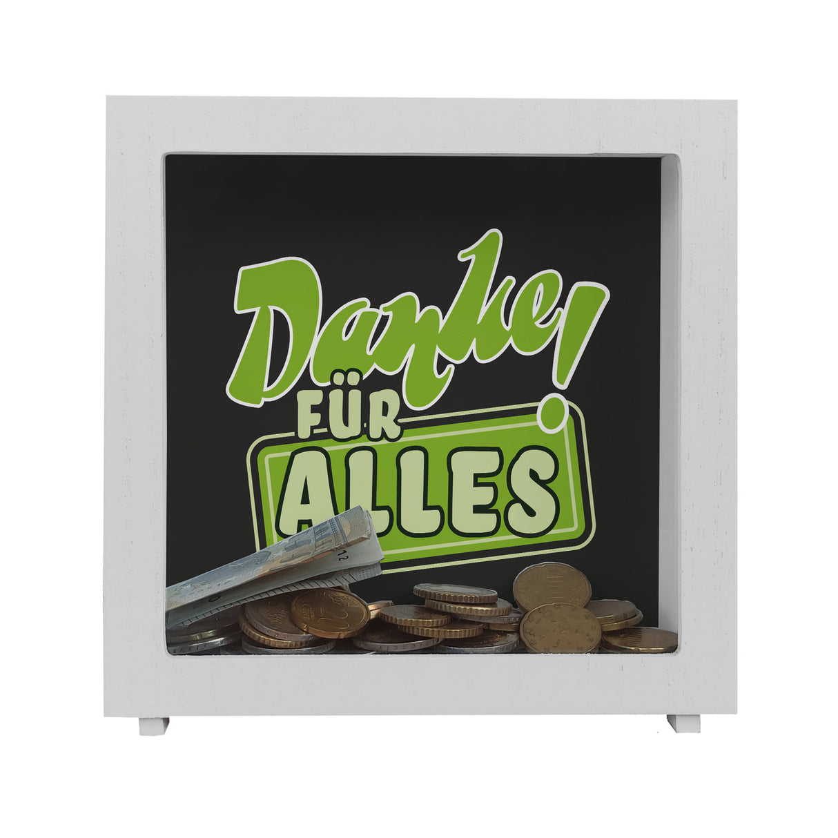 Spardose zum Thema Dankbarkeit - Danke für Alles!