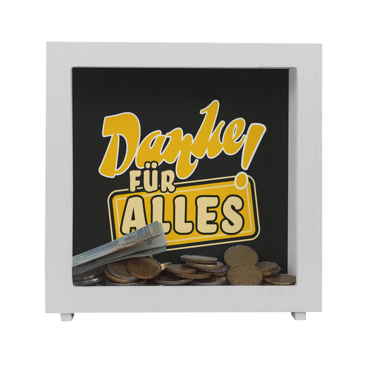 Spardose zum Thema Dankbarkeit - Danke für Alles!