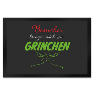 Besucher bringen mich zum grinchen Fußmatte mit Spruch