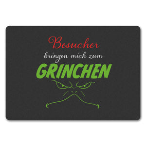 Besucher bringen mich zum grinchen Fußmatte mit Spruch