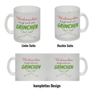 Weihnachten bringt mich zum grinchen Kaffeebecher mit Spruch