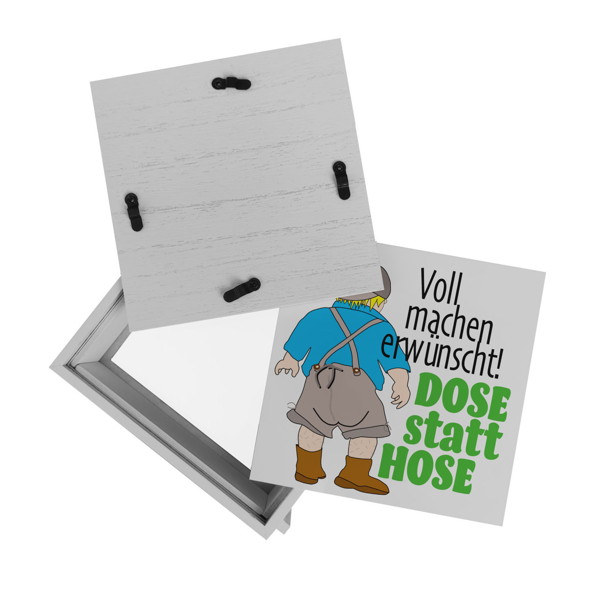 Volle Lederhose Spardose mit Spruch - Dose statt Hose