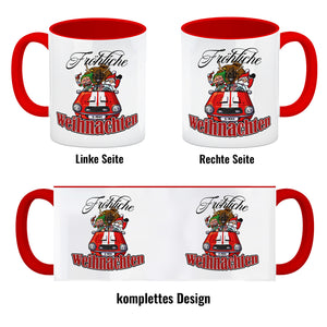 Fröhliche Weihnachten Kaffeebecher mit lustigem Weihnachtsmotiv