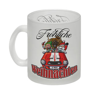Fröhliche Weihnachten Kaffeebecher mit lustigem Weihnachtsmotiv
