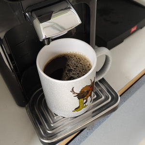 Kotzendes Rentier mit Glühweintasse Weihnachten Kaffeebecher