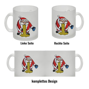 Kotzender Weihnachtsmann mit Glühweintasse Weihnachten Kaffeebecher