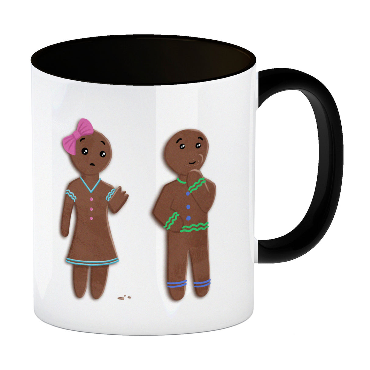 Ich hab dich zum Fressen gern Kaffeetasse mit lustigen Lebkuchen und Spruch