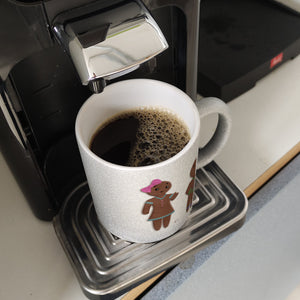 Ich hab dich zum Fressen gern Kaffeetasse mit lustigen Lebkuchen und Spruch