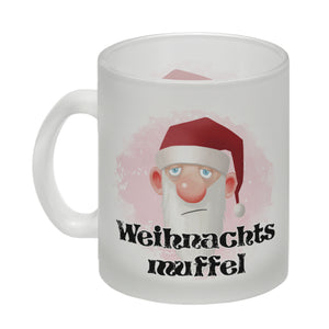 Weihnachtsmuffel witzige Kaffeetasse mit lustlosem Weihnachtsmann Motiv